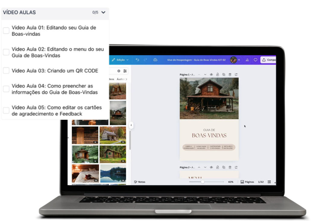Videoaulas passo a passo do Kit Superhost